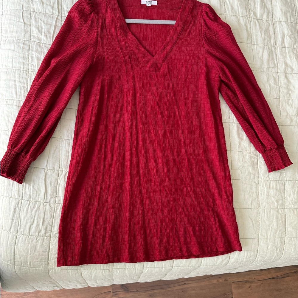 BB Dakota Crimson Textured Dress